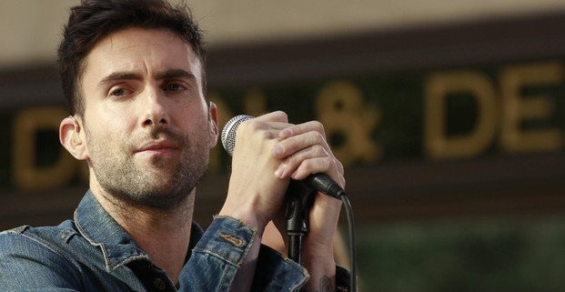 Maroon 5’s lead singer Adam Levine performs with his band on NBC’s “Today” show in New York