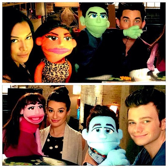 Adam Lambert on Glee with puppets
