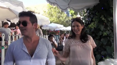 Simon Cowell and Lauren Silverman - Source: CelebrityBytes/AOL On Network