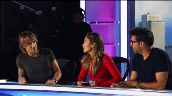 American Idol Judges Keith Urban, Jennifer Lopez, and Harry Connick Jr. - Source: FOX/YouTube