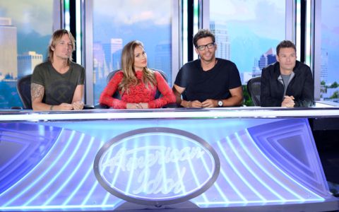 American Idol 2014 judges Keith urban, Jennifer Lopez, Harry Connick Jr. and host Ryan Seacrest - Source: FOX