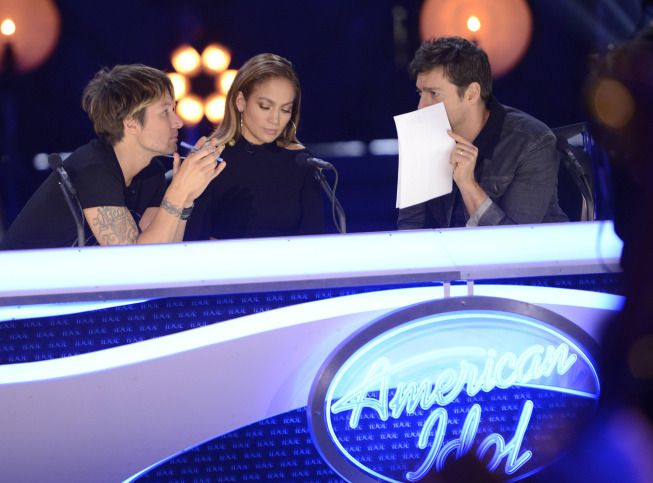 Judges confer on American Idol Season 13