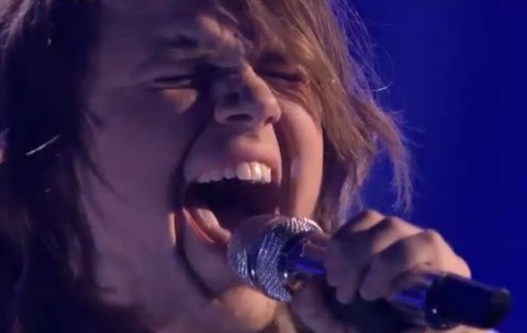 Caleb Johnson performs on American Idol 2014