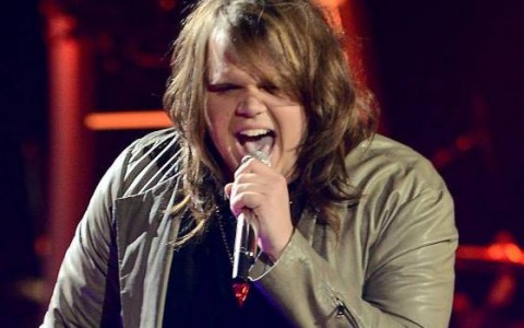 Caleb Johnson performs on American Idol 2014