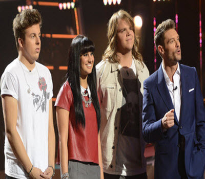 American Idol 2014 Top 3 and Ryan Seacrest