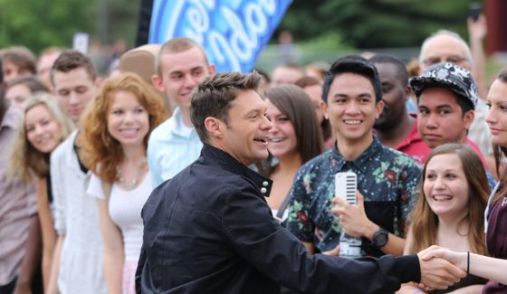 Ryan Seacrest greets American Idol 2015 Hopefuls