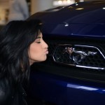 Jena Irene gives her Mustang a kiss