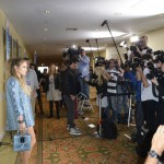 Jennifer Lopez poses for photographers