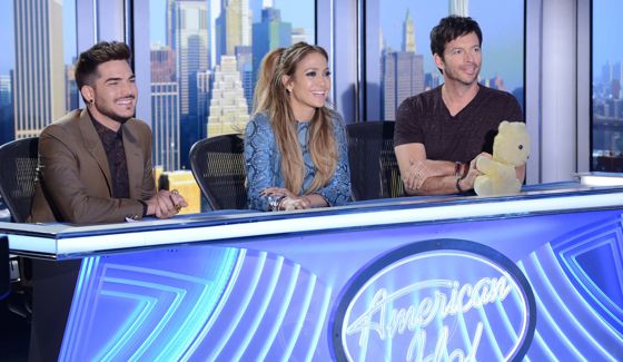 American Idol Judges with guest Adam Lambert
