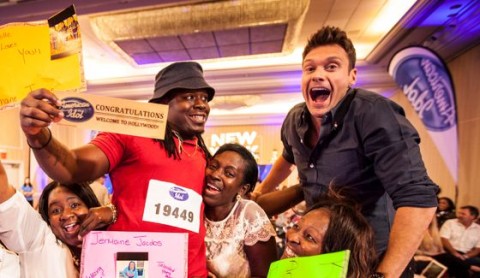 American Idol 2015 host Ryan Seacrest celebrates