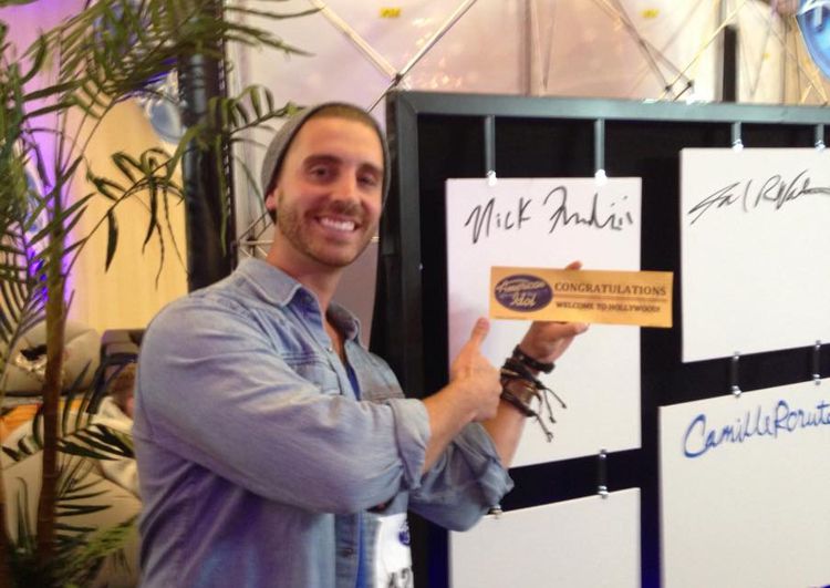 Nick Fradiani shows off his Golden Ticket