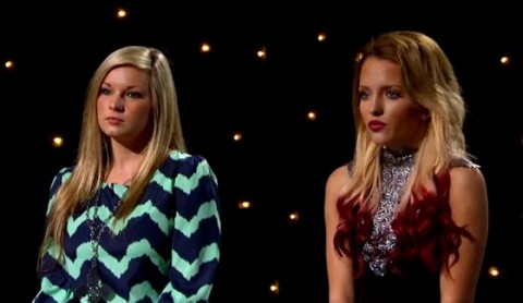 Rachel Hallack and Maddie Walker sing-off