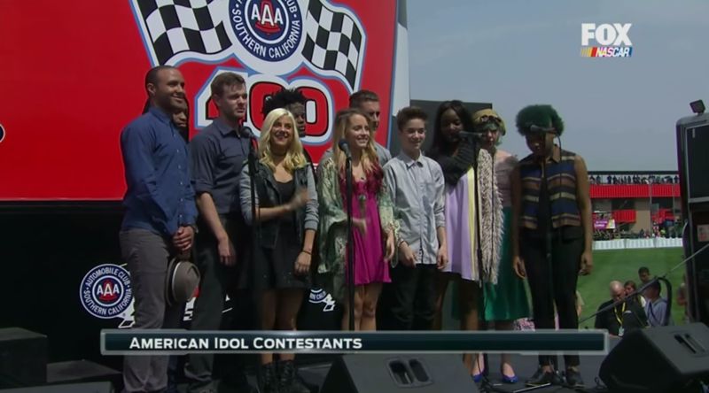 Top 11 AMERICAN IDOL contestants perform at the AUTO CLUB 400