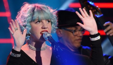Joey Cook performs on stage for American Idol 2015