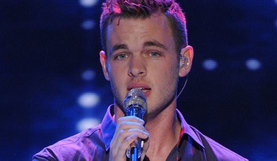 Clark Beckham performs as American Idol 2015 finalist