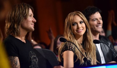 Keith Urban, Jennifer Lopez, and Harry Connick Jr. on American Idol