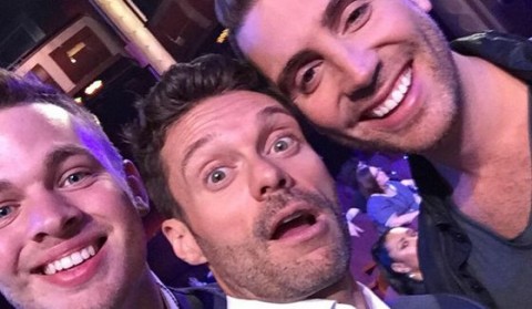 Ryan Seacrest selfie with Clark & Nick at American Idol finale