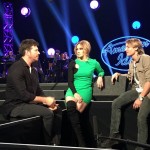 Idol Judges chat by the stage