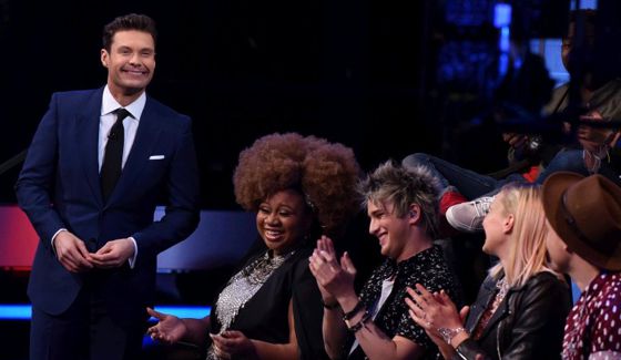 Ryan Seacrest and the American Idol 2016 finalists