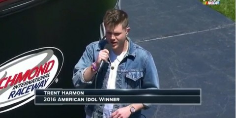 American Idol winner Trent Harmon at NASCAR