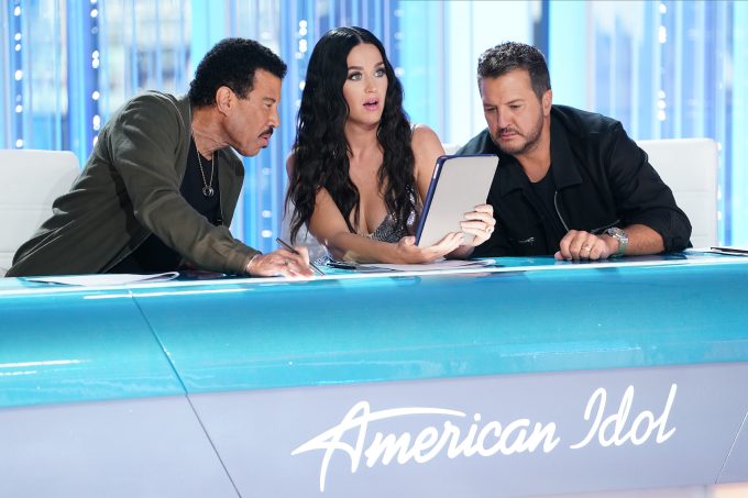 Lionel Richie, Katy Perry, and Luke Bryan on American Idol 2023